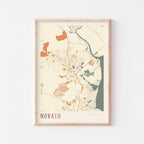 novato, california map poster - image 1
