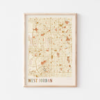 west jordan, utah map poster - image 1