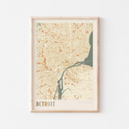detroit, michigan map poster - image 1