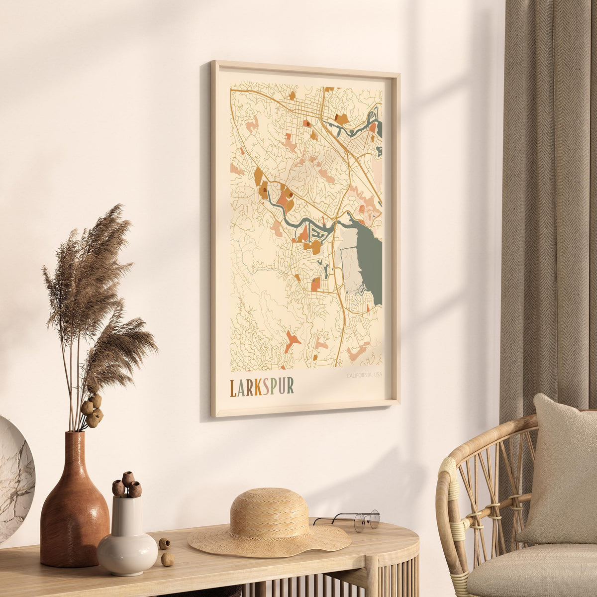 larkspur, california map poster - image 2