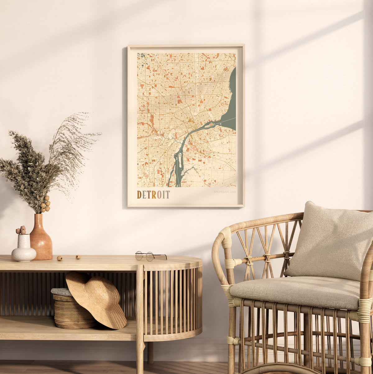 detroit, michigan map poster - image 3