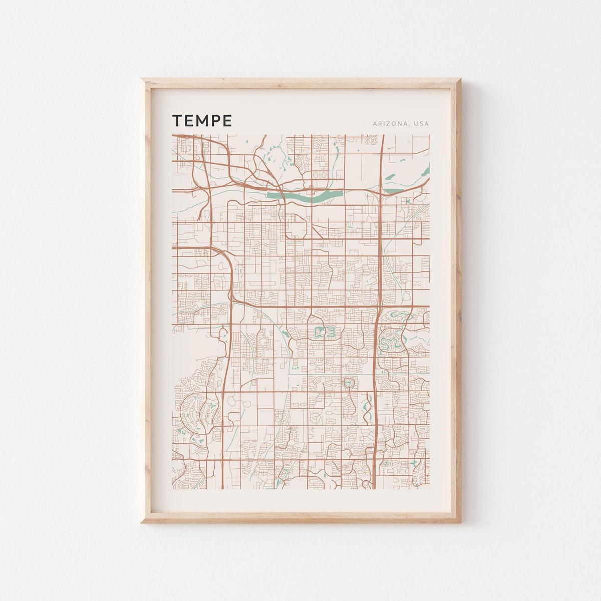 tempe, arizona map poster - image 1