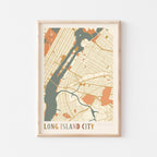 long island city, new york map poster - image 1