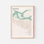 antioch, california map poster - image 1