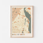 rockland county, new york map poster - image 1
