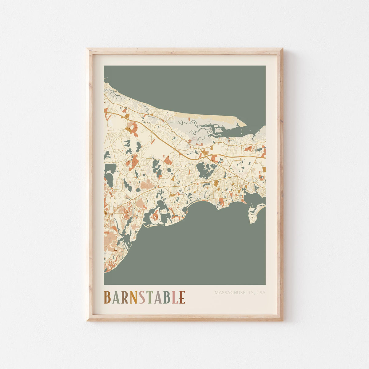 barnstable, massachusetts map poster - image 1
