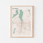 olympia, washington map poster - image 1