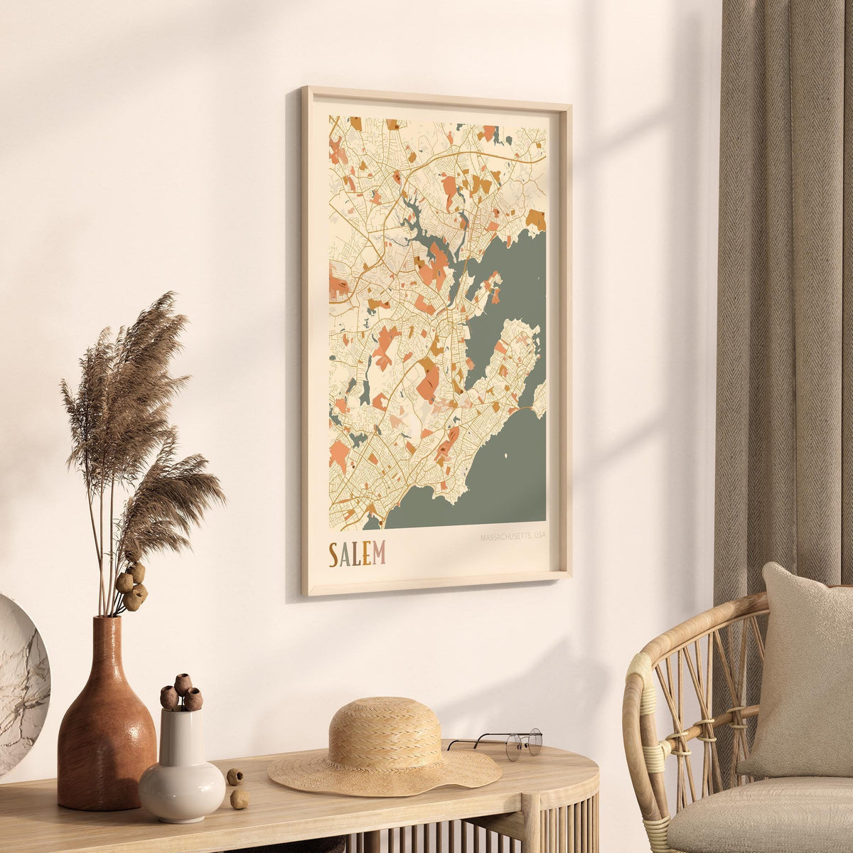 salem, massachusetts map poster - image 2