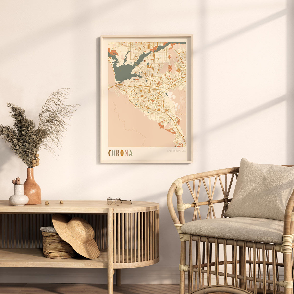 corona, california map poster - image 3