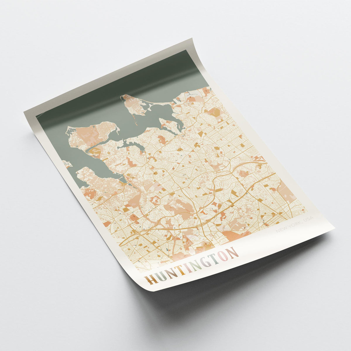 huntington, new york map poster - image 4