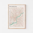 philadelphia, pennsylvania map poster - image 1