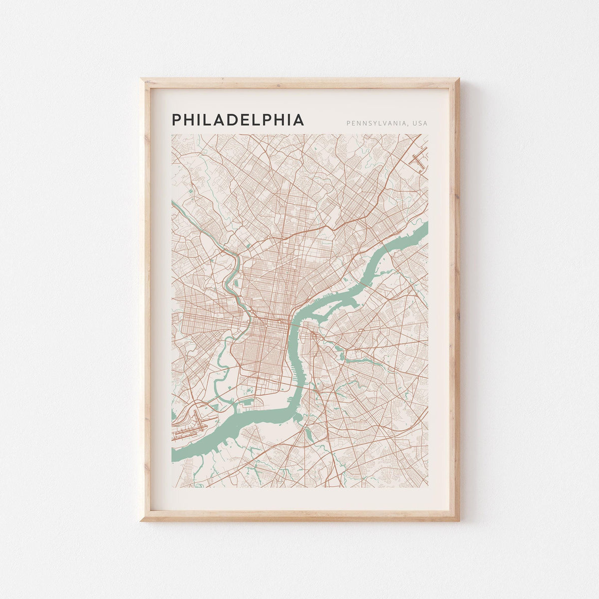 philadelphia, pennsylvania map poster - image 1
