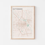hattiesburg, mississippi map poster - image 1