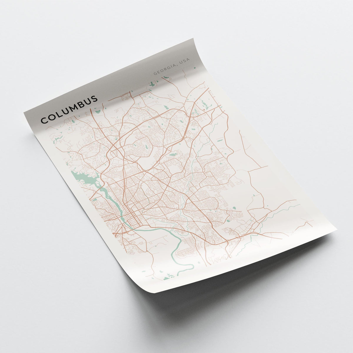 columbus, georgia map poster - image 4