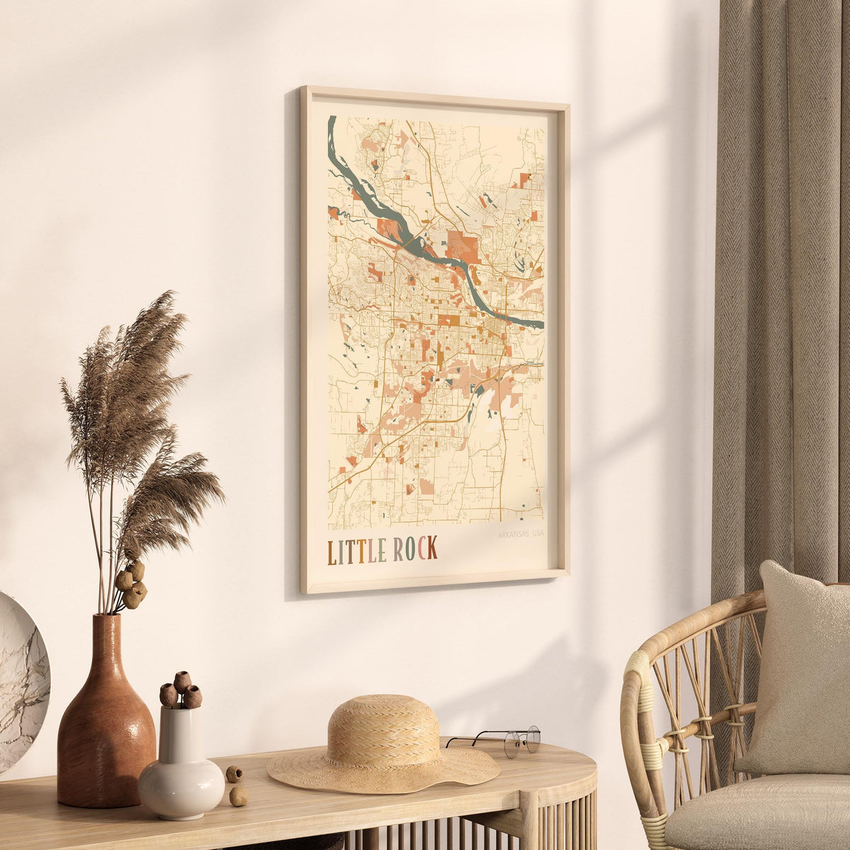 little rock, arkansas map poster - image 2