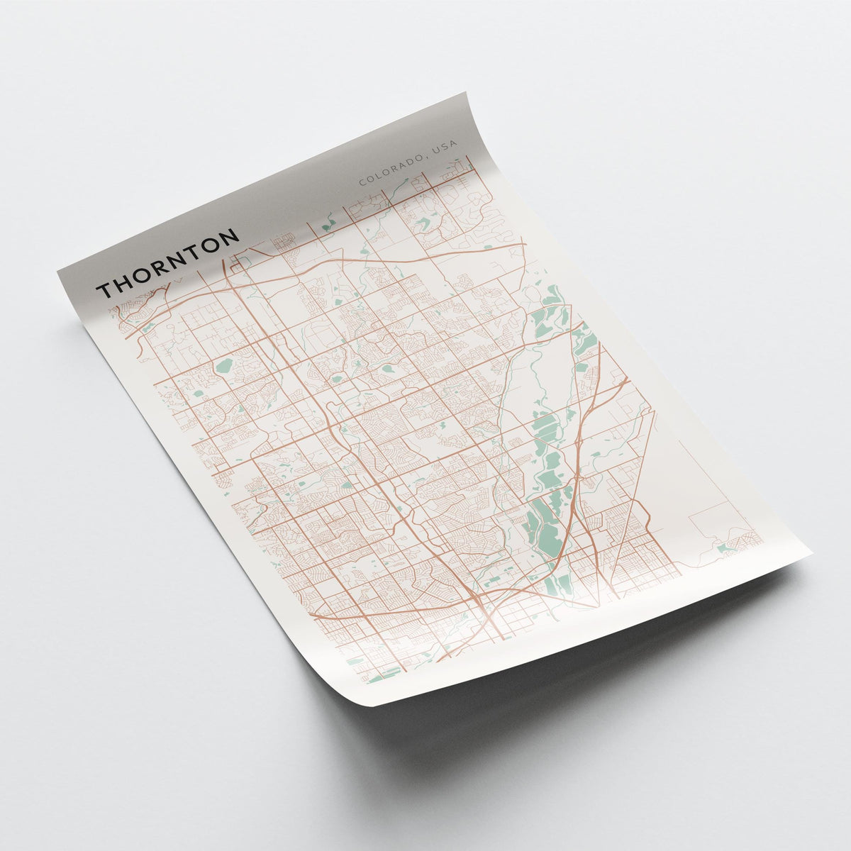 thornton, colorado map poster - image 4