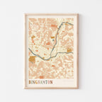 binghamton, new york map poster - image 1