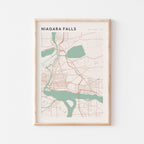 niagara falls, new york map poster - image 1