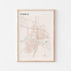 pueblo, colorado map poster - image 1