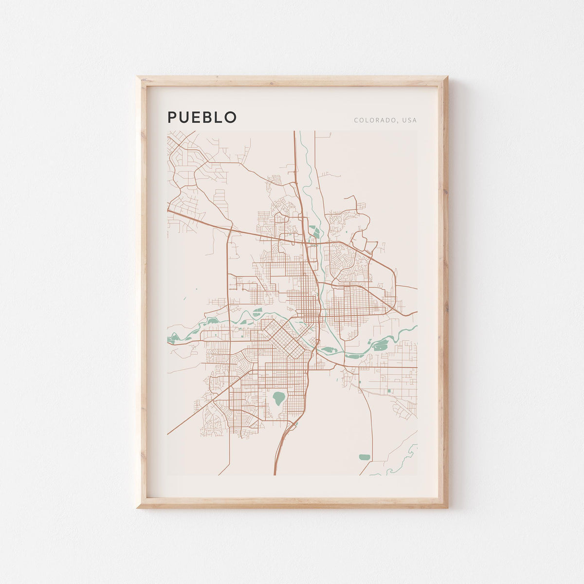 pueblo, colorado map poster - image 1