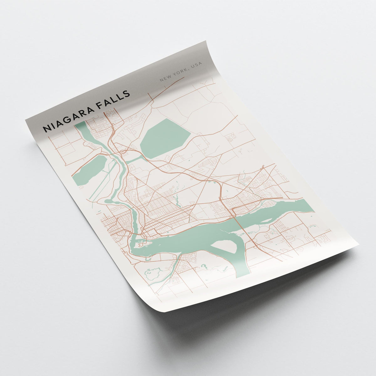 niagara falls, new york map poster - image 4