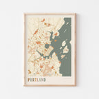 portland, maine map poster - image 1