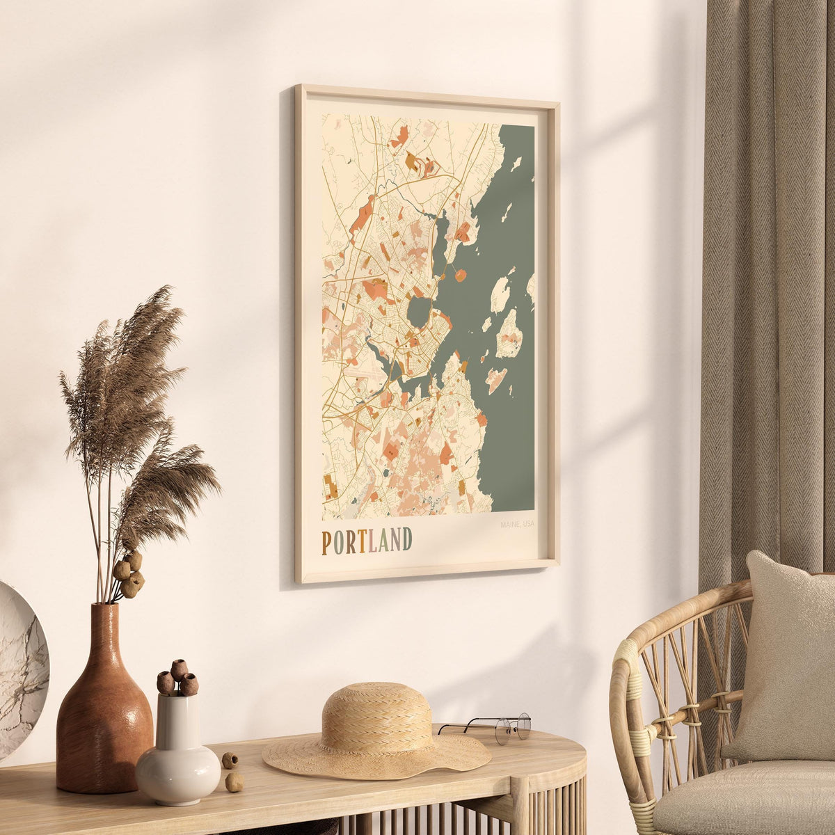 portland, maine map poster - image 2