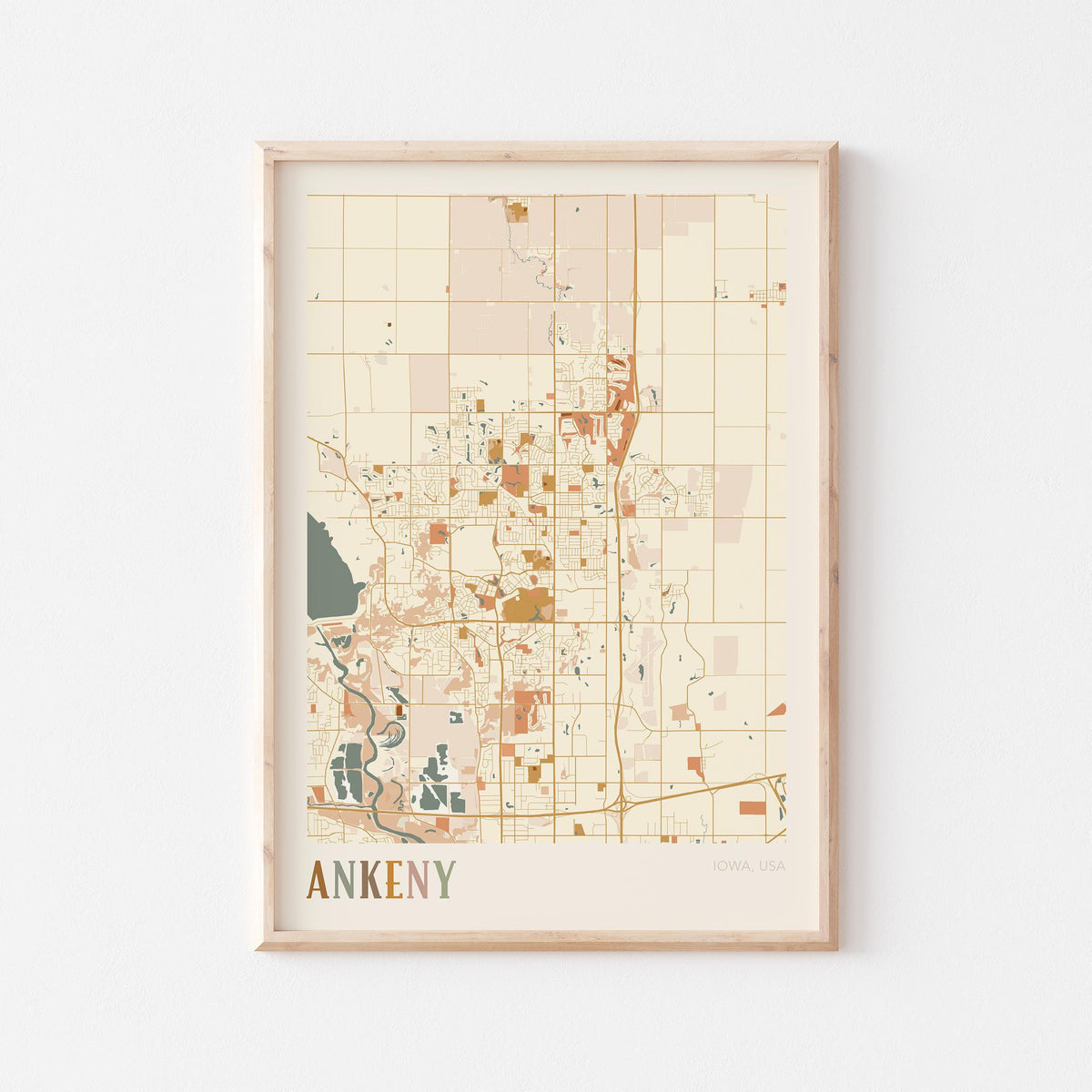 ankeny, iowa map poster - image 1