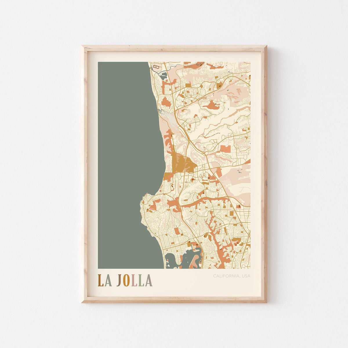 la jolla, california map poster - image 1