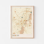 jackson, mississippi map poster - image 1