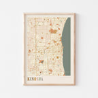 kenosha, wisconsin map poster - image 1