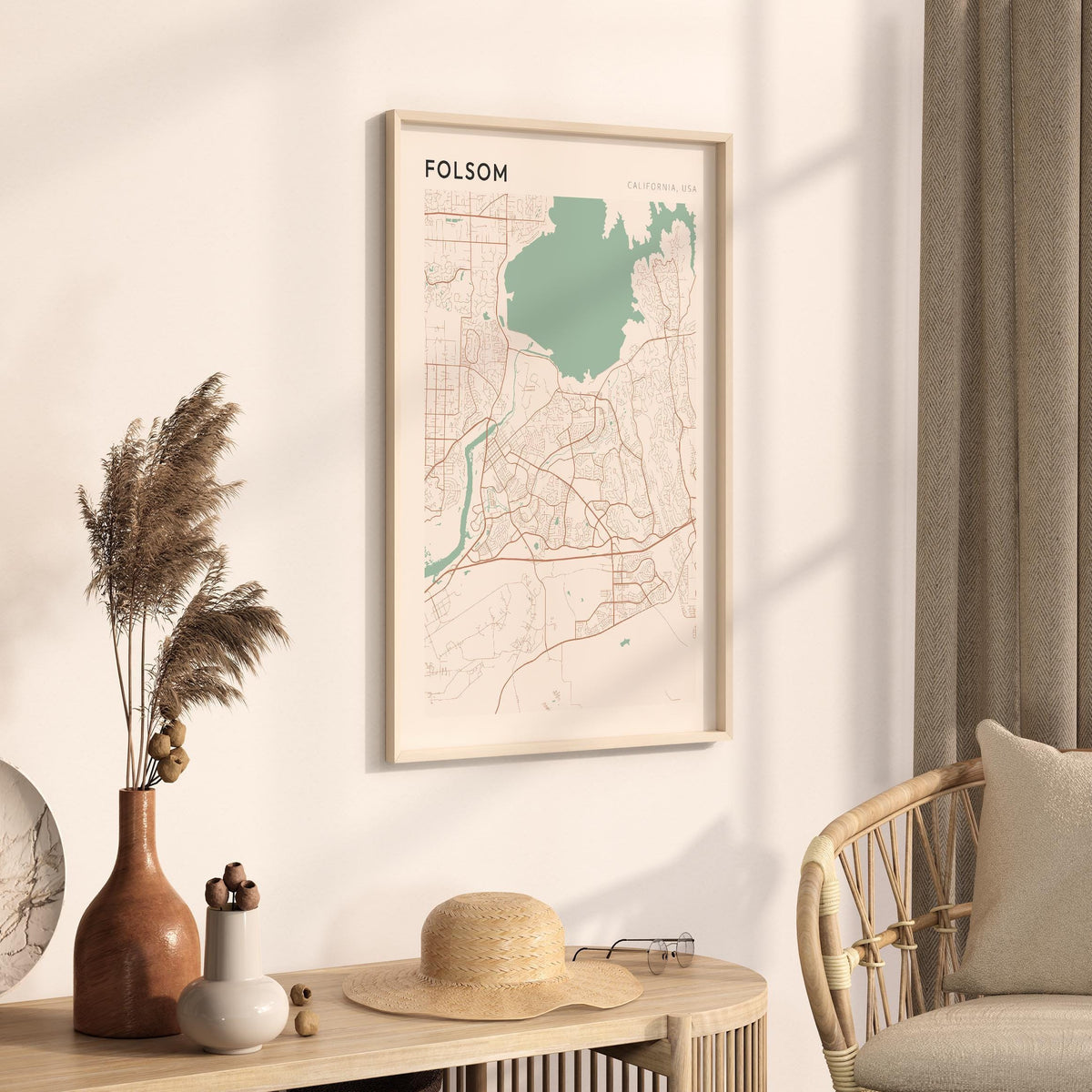 folsom, california map poster - image 2