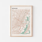 newark, new jersey map poster - image 1