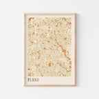 plano, texas map poster - image 1