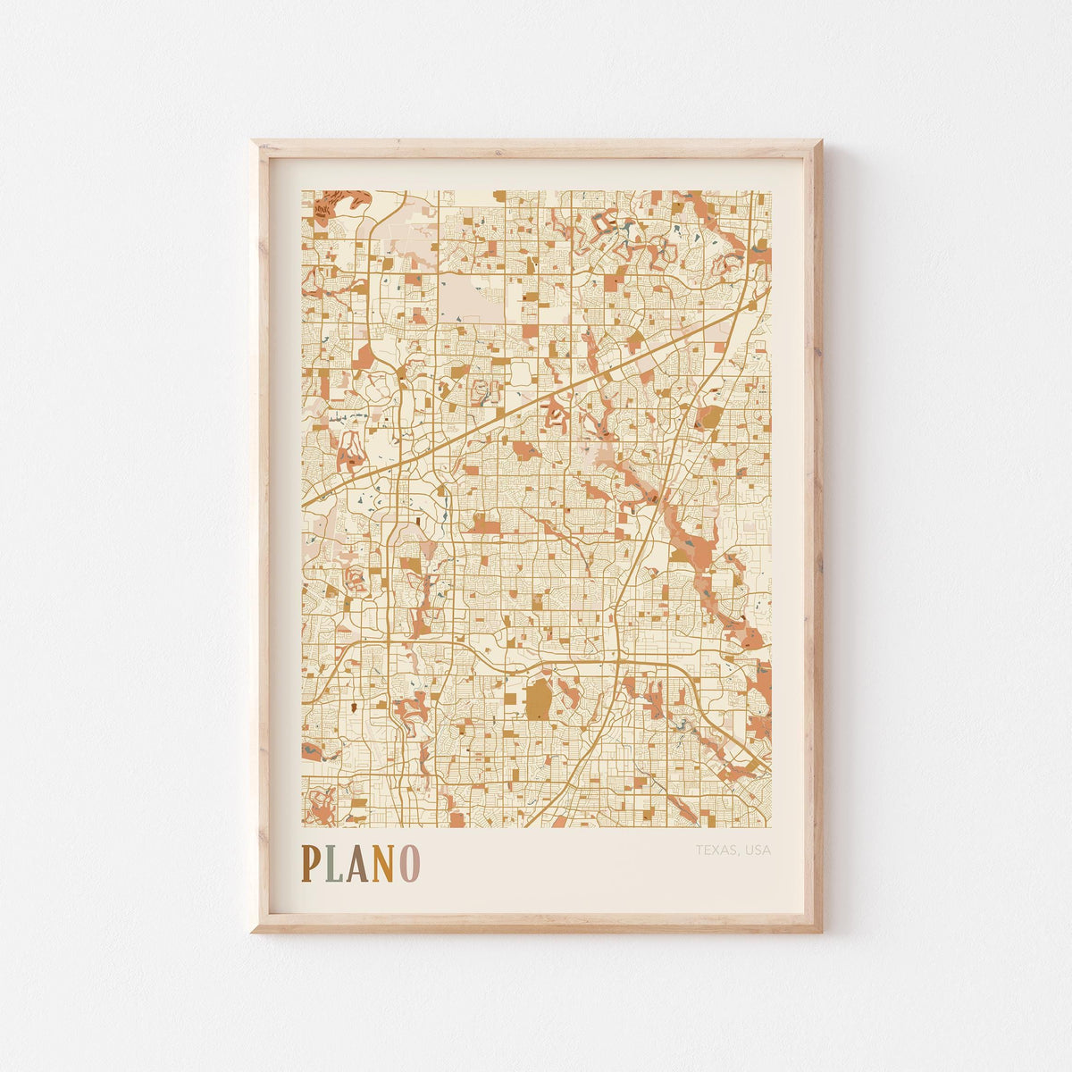 plano, texas map poster - image 1
