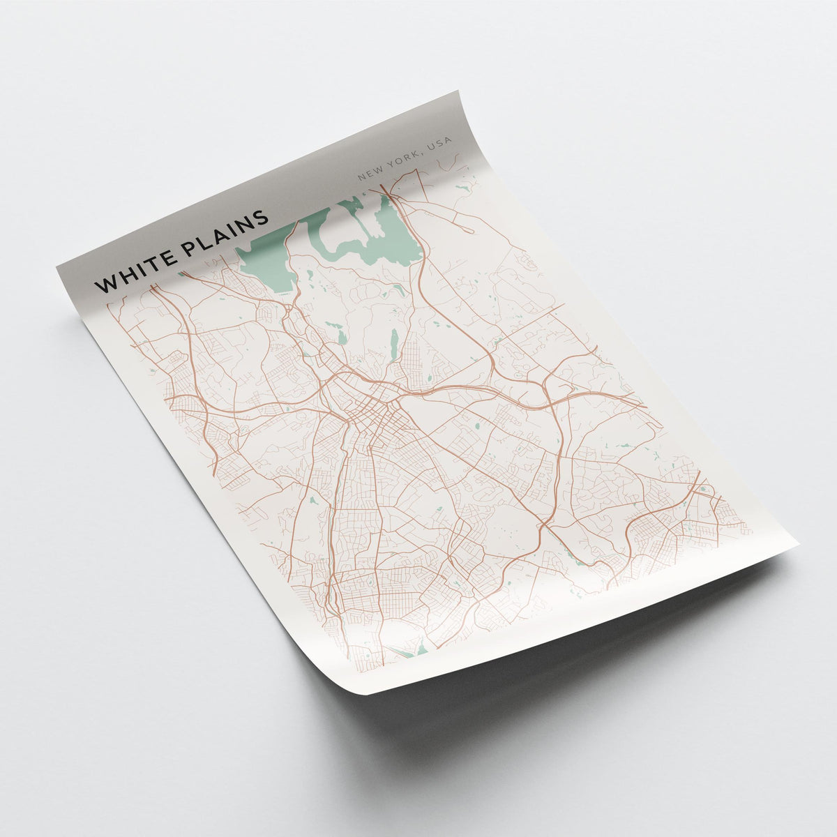 white plains, new york map poster - image 4