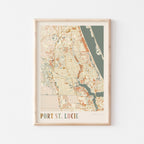 port st. lucie, florida map poster - image 1
