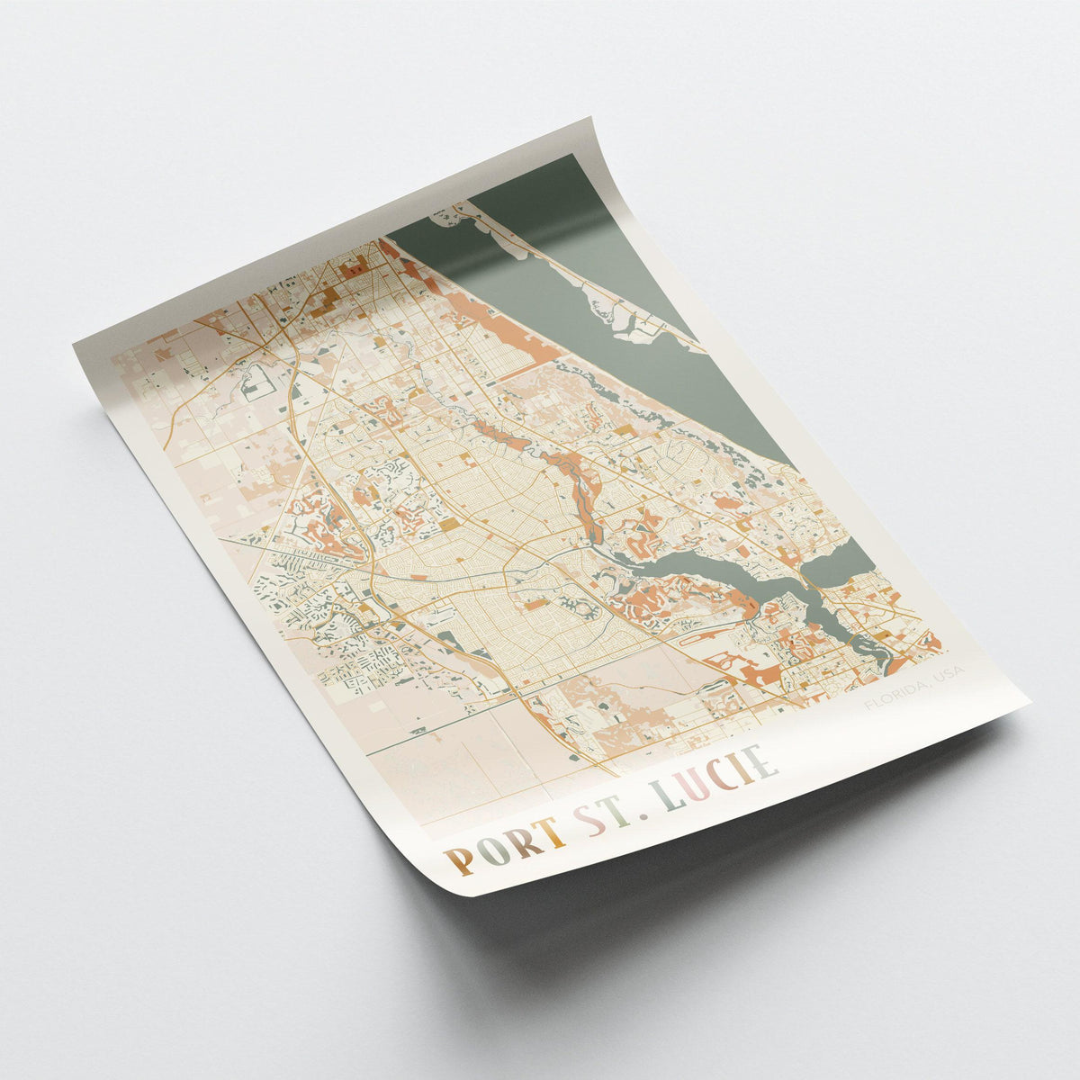 port st. lucie, florida map poster - image 4