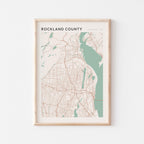 rockland county, new york map poster - image 1