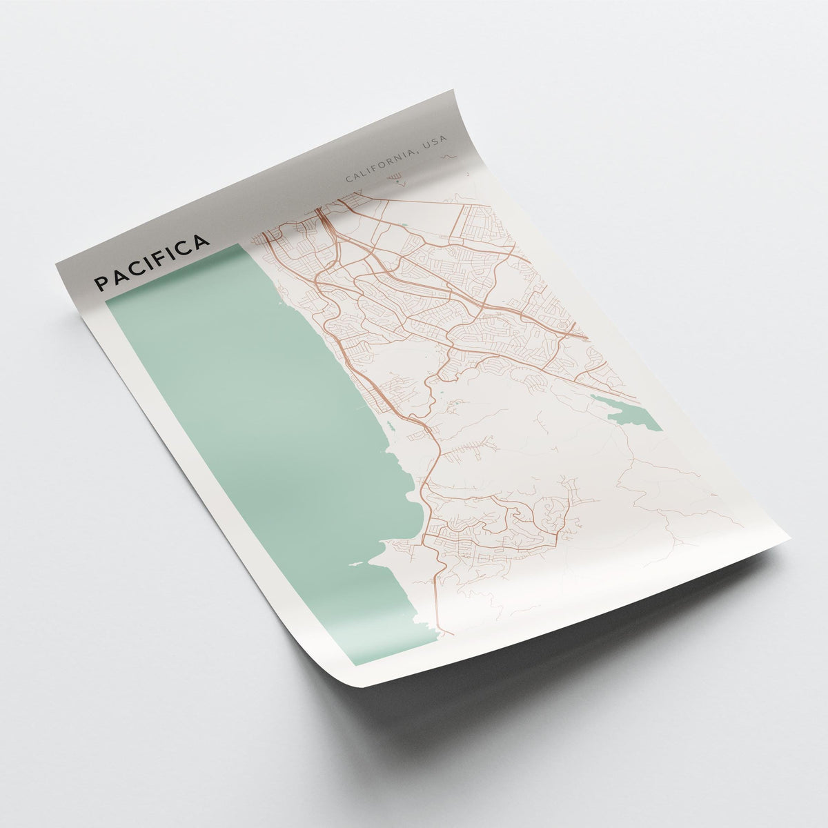 pacifica, california map poster - image 4