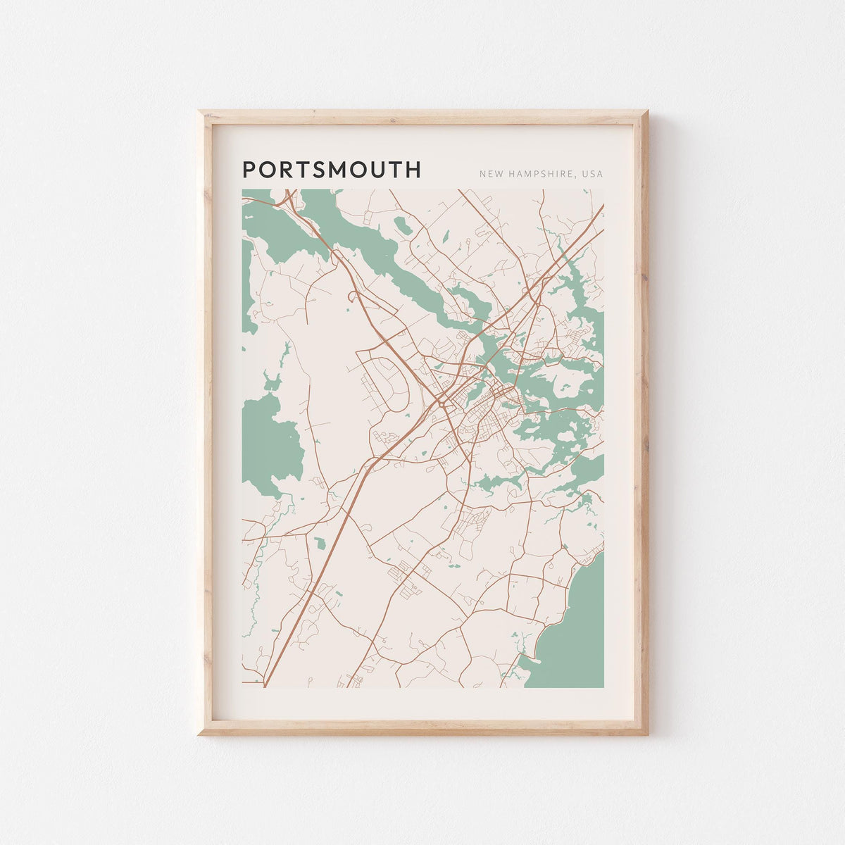 portsmouth, new hampshire map poster - image 1