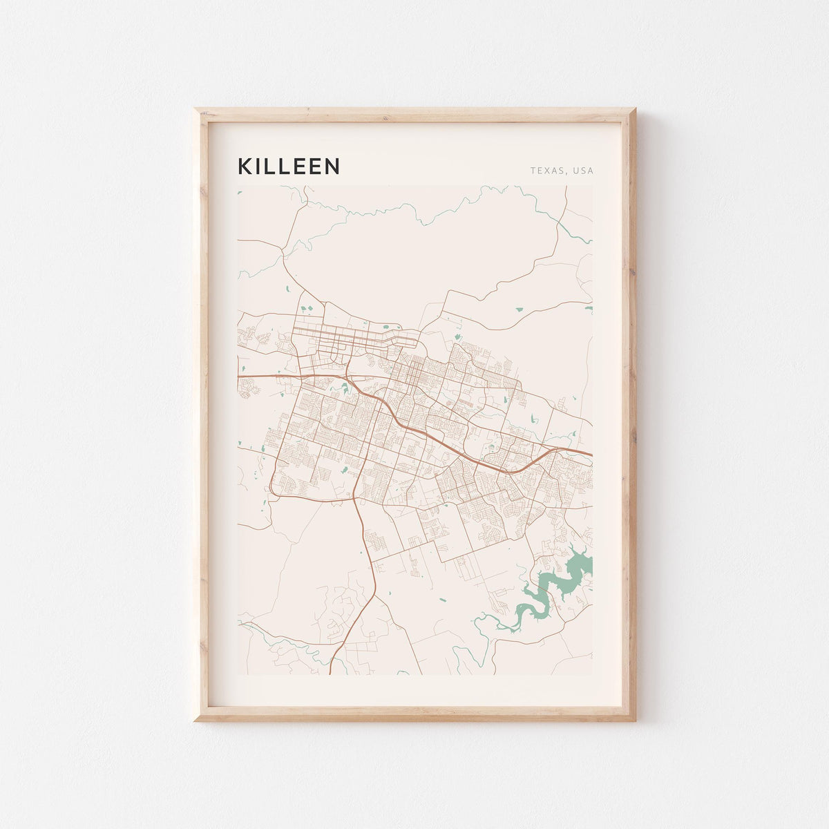 killeen, texas map poster - image 1
