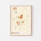 rhinebeck, new york map poster - image 1