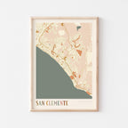 san clemente, california map poster - image 1