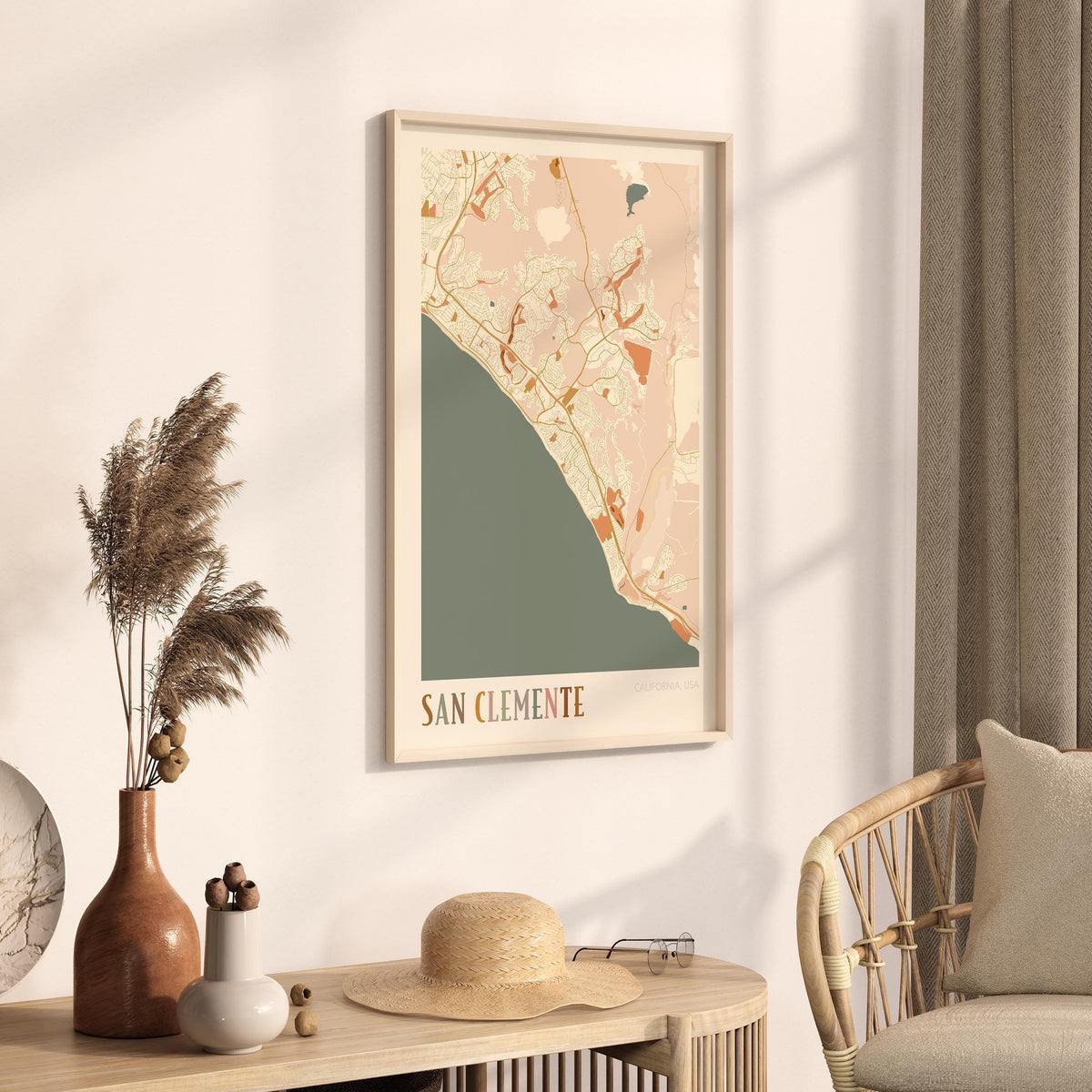san clemente, california map poster - image 2