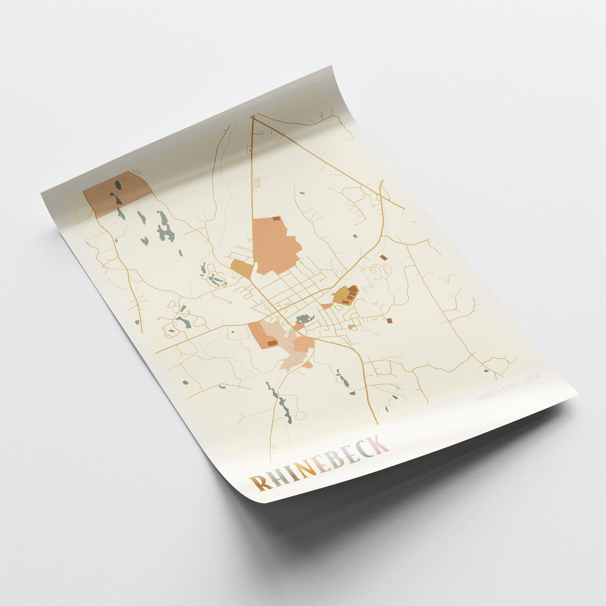 rhinebeck, new york map poster - image 4