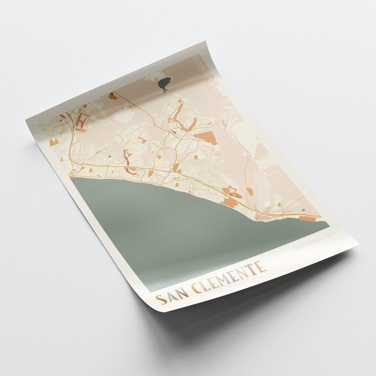 san clemente, california map poster - image 4