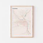 yakima, washington map poster - image 1