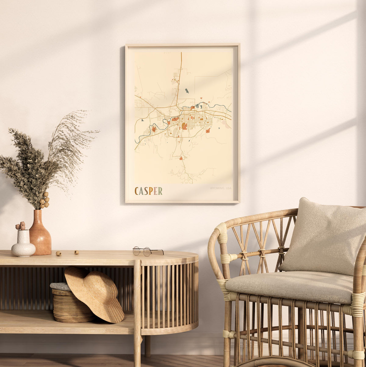 casper, wyoming map poster - image 3