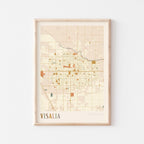 visalia, california map poster - image 1